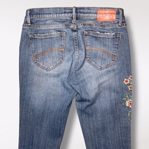 Driftwood Marilyn Jeans 26 Embroidered Floral Skinny Stretch Denim - Picture 7 of 8